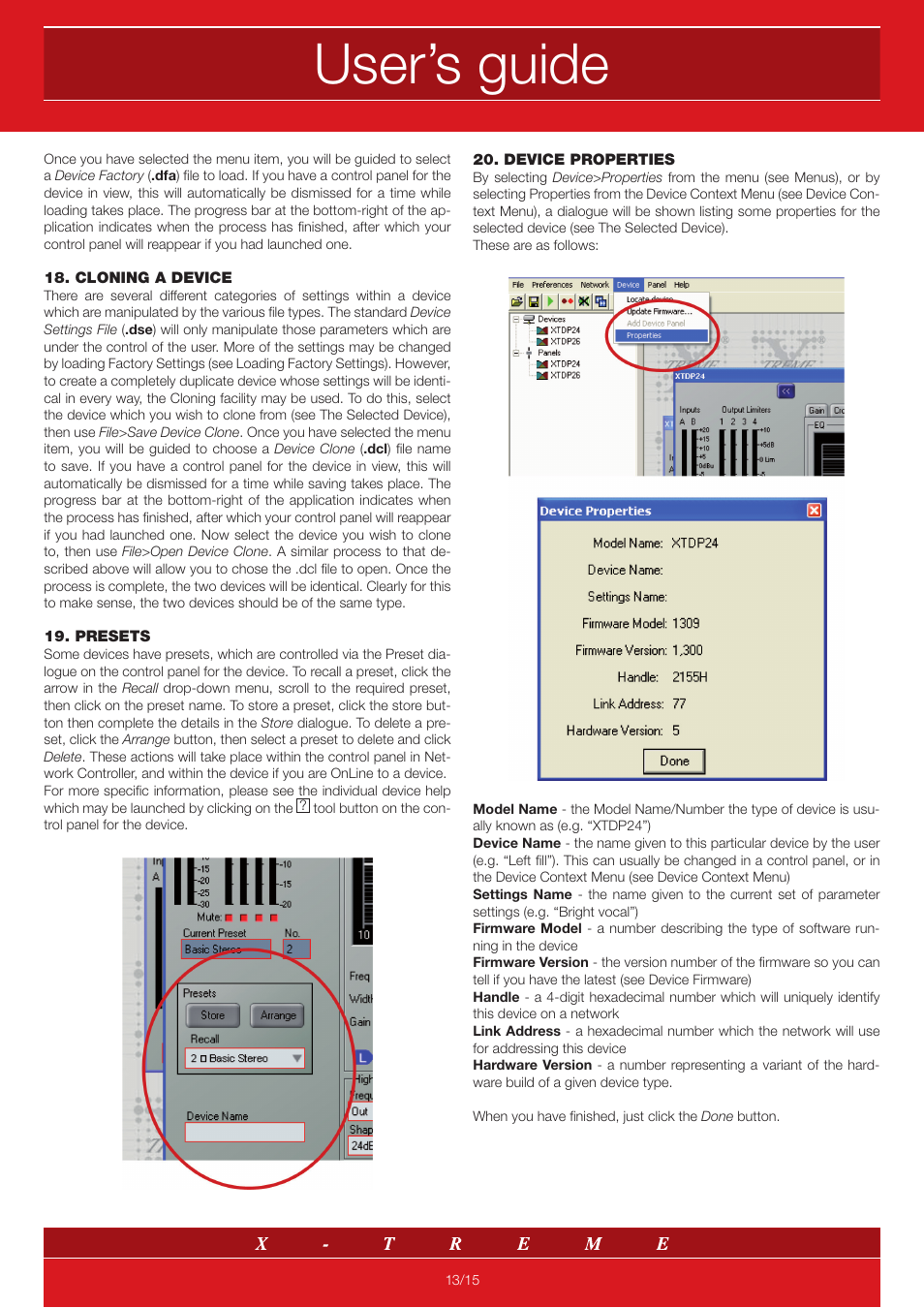 User’s guide | X-Treme Audio XT-NET User Manual | Page 13 / 15