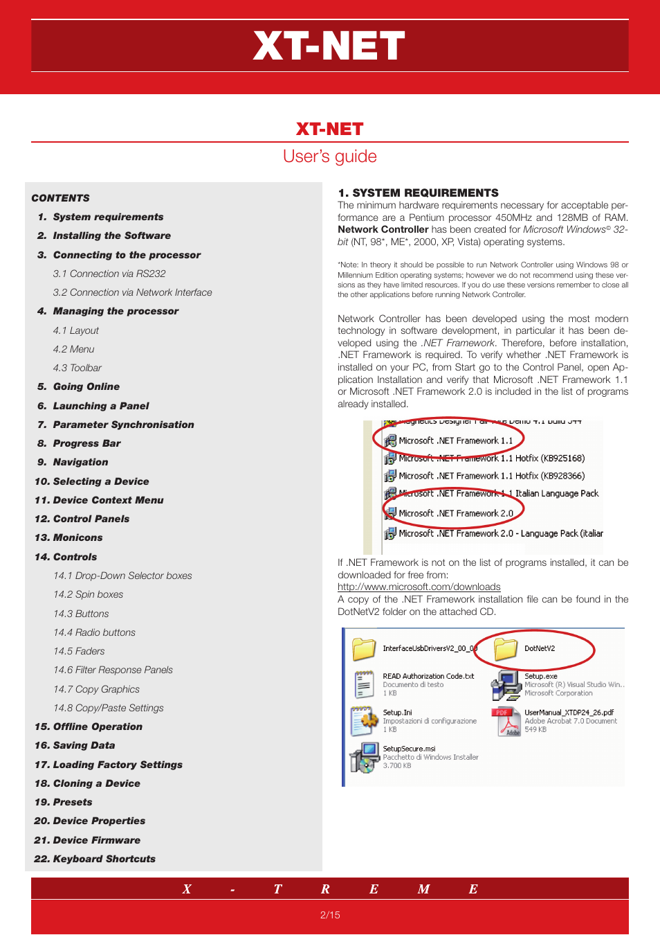 Xt-net, Xt-net user’s guide | X-Treme Audio XT-NET User Manual | Page 2 / 15