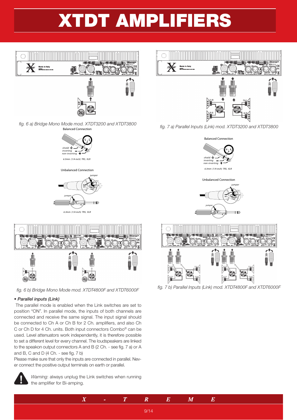 Xtdt amplifiers | X-Treme Audio XTDT User Manual | Page 9 / 14
