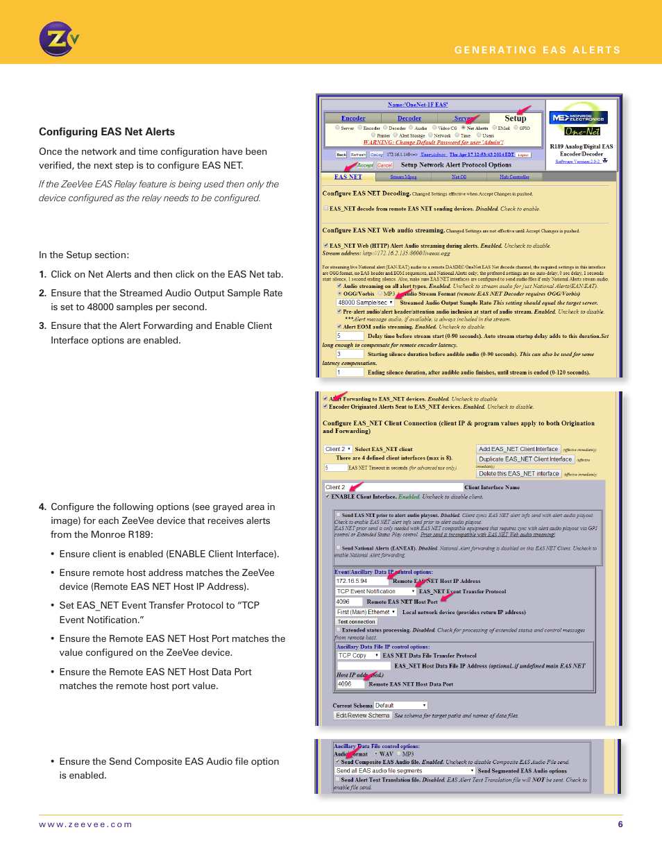 ZeeVee EAS - Emergency Alert System (QAM & DVB-T/C) User Manual | Page 6 / 9