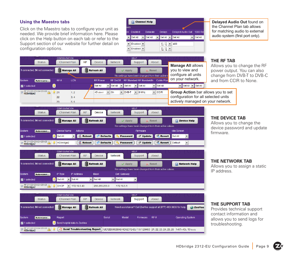 ZeeVee HDbridge 2312 (DVB-T/C) User Manual | Page 9 / 12