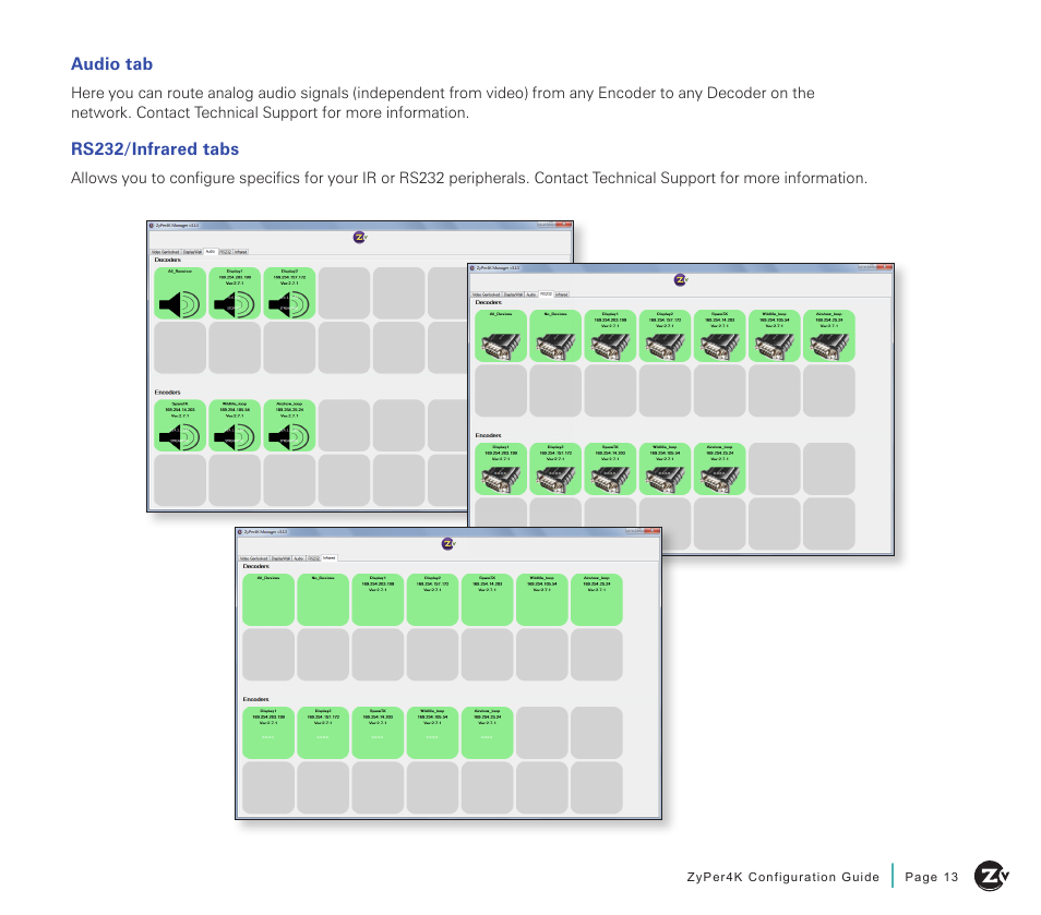 ZeeVee ZyPer4K (10G-IP) User Manual | Page 13 / 16