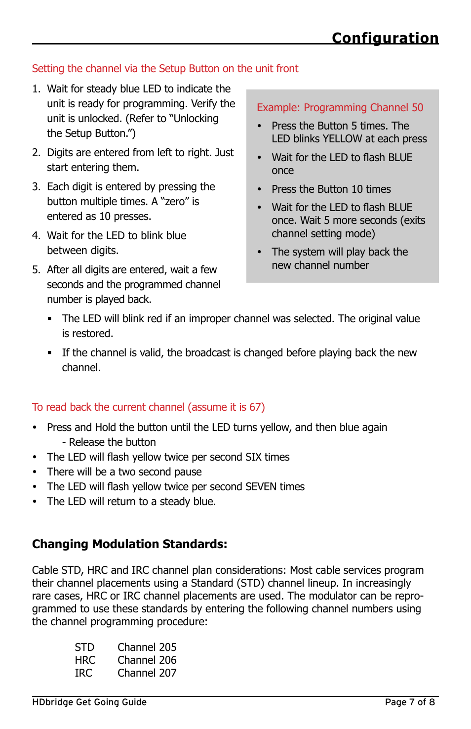 Configuration | ZeeVee HDbridge Module User Manual | Page 7 / 8