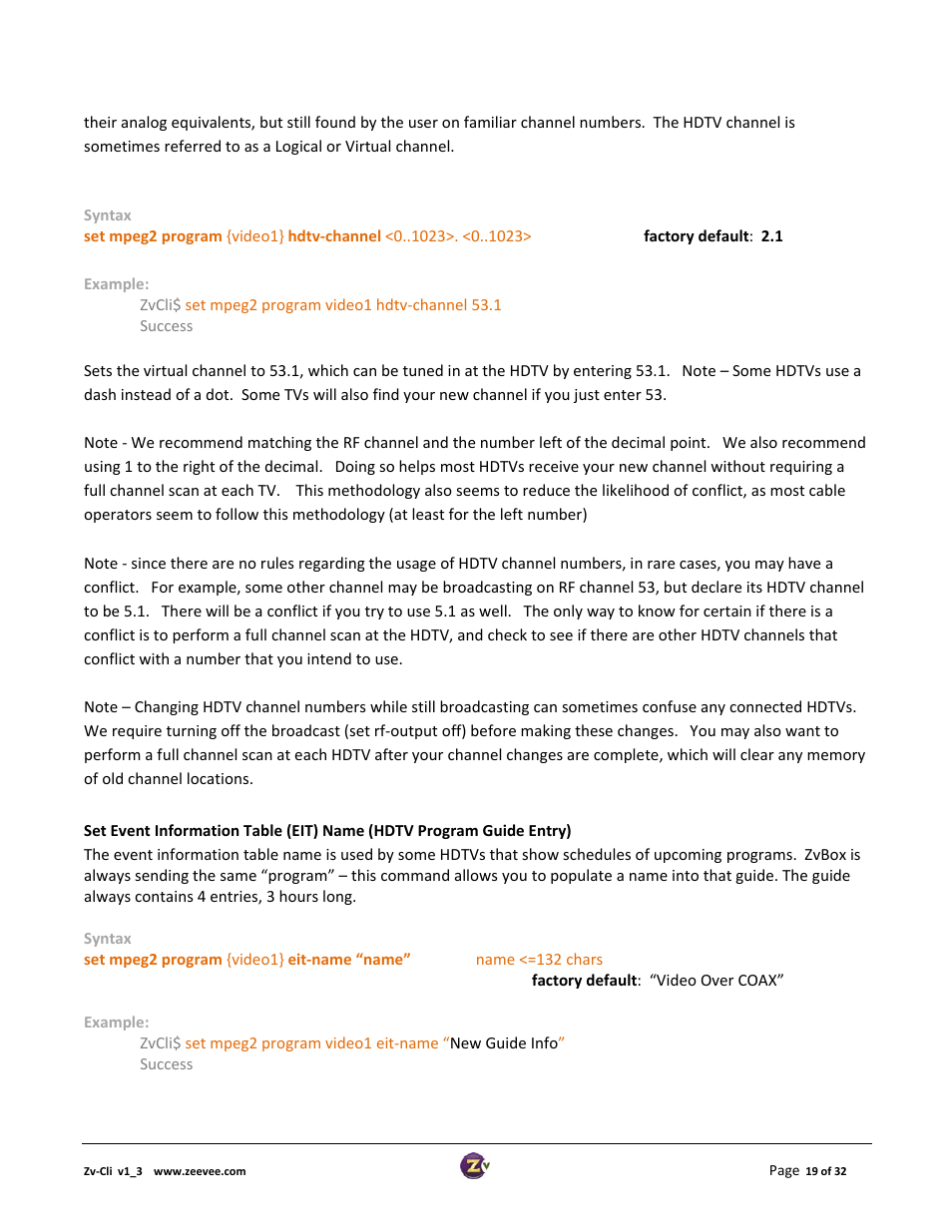 ZeeVee ZvCli User Manual User Manual | Page 19 / 32