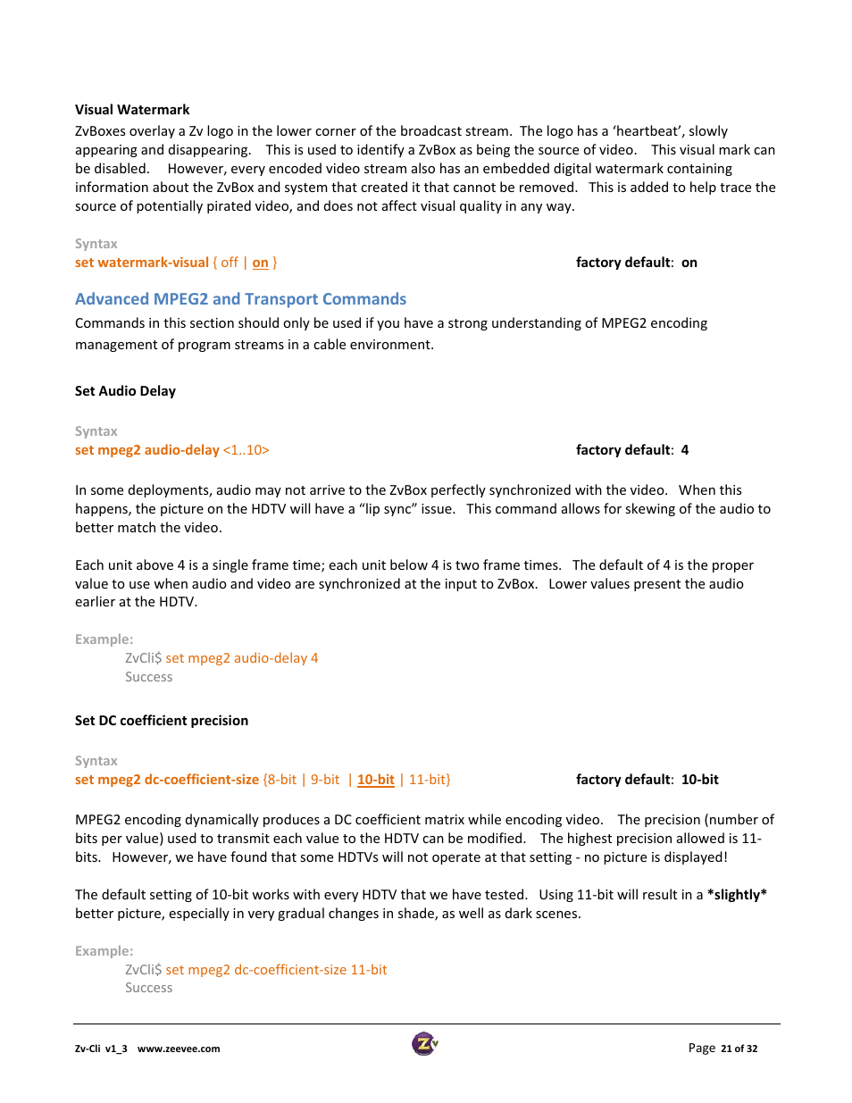 ZeeVee ZvCli User Manual User Manual | Page 21 / 32