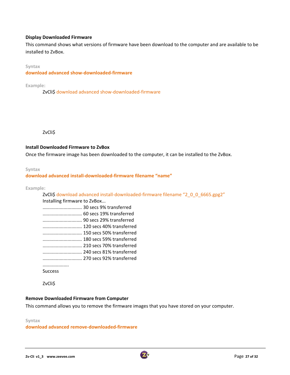 ZeeVee ZvCli User Manual User Manual | Page 27 / 32