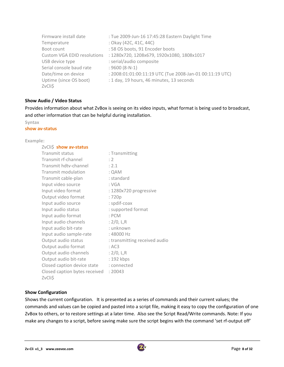 ZeeVee ZvCli User Manual User Manual | Page 8 / 32