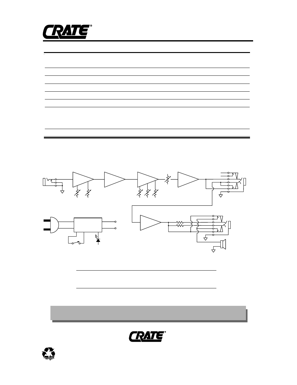 Gx-10, Guitar amplifier, Gx-10 technical specifications | Crate Amplifiers GX-10 User Manual | Page 4 / 4
