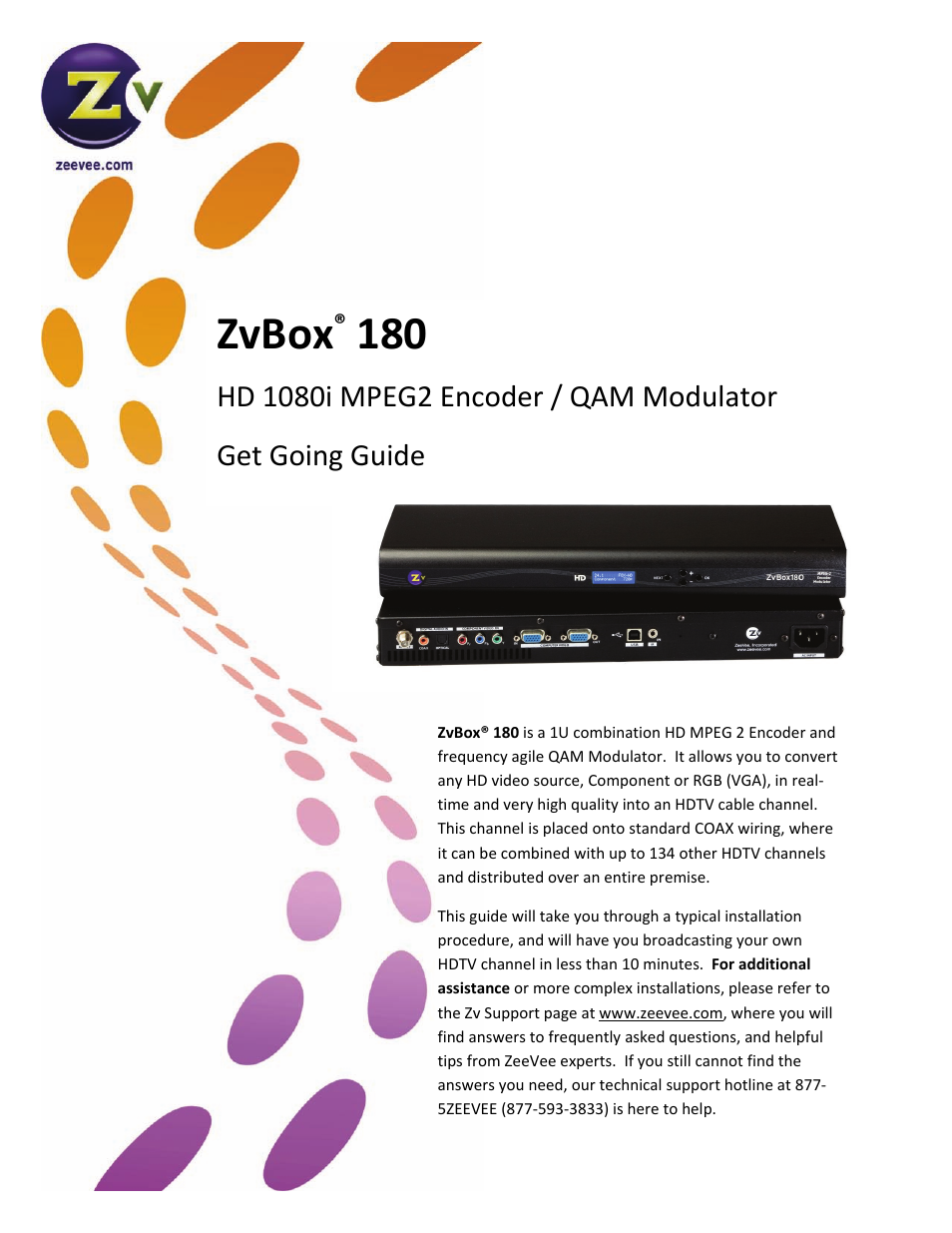 ZeeVee ZvBox 180 User Manual | 8 pages