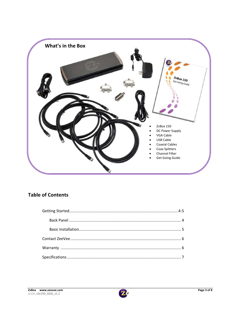 ZeeVee ZvBox 150 User Manual | Page 3 / 8