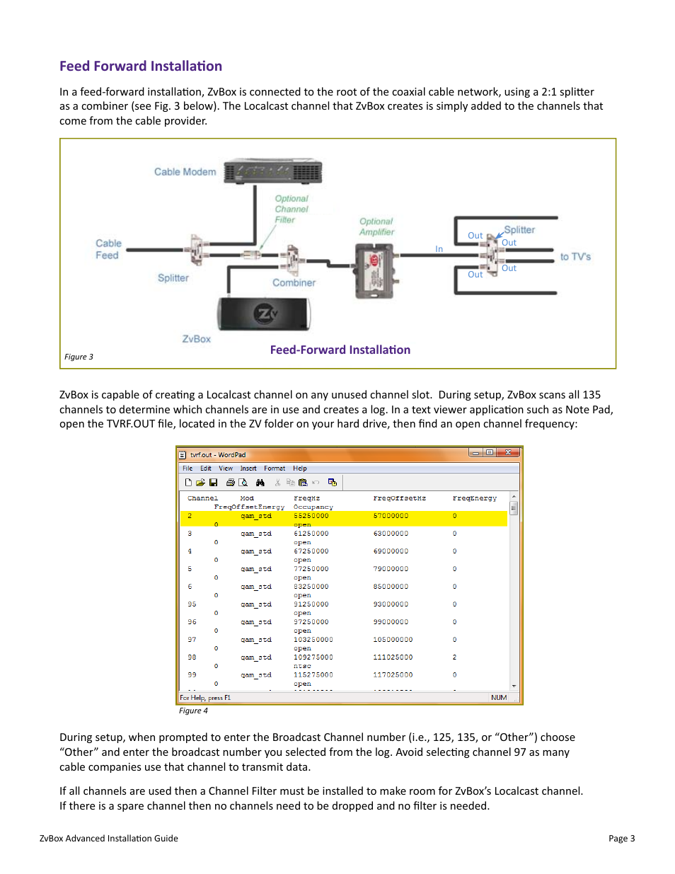 Feed forward installa-on | ZeeVee ZvBox 100 Advanced Installation Guide User Manual | Page 3 / 4