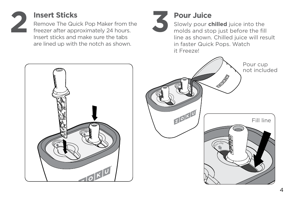 Zoku DUO QUICK POP MAKER User Manual | Page 5 / 12