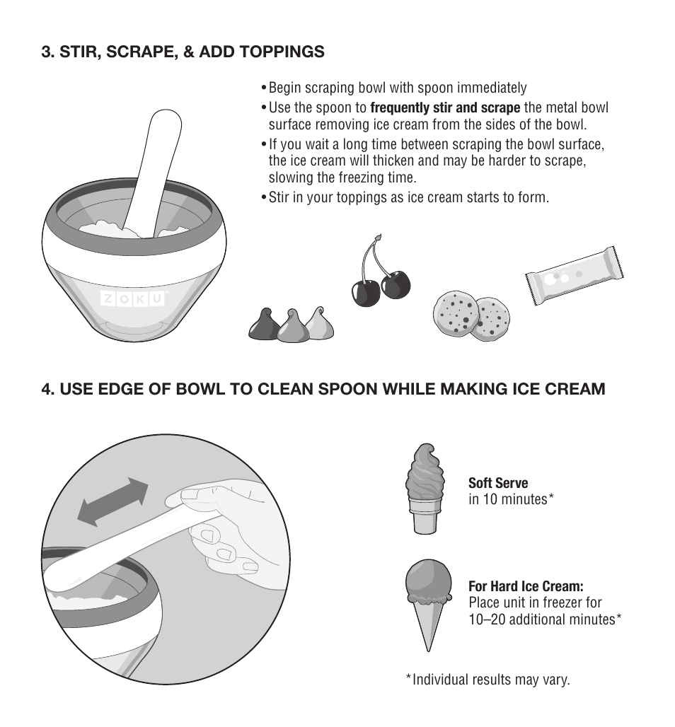 Zoku ICE CREAM MAKER User Manual | Page 5 / 8