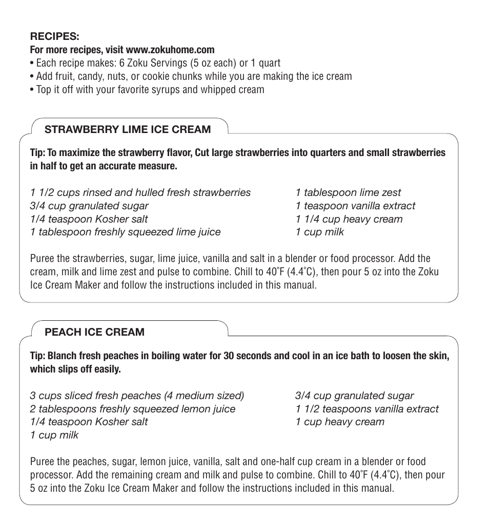 Zoku ICE CREAM MAKER User Manual | Page 6 / 8
