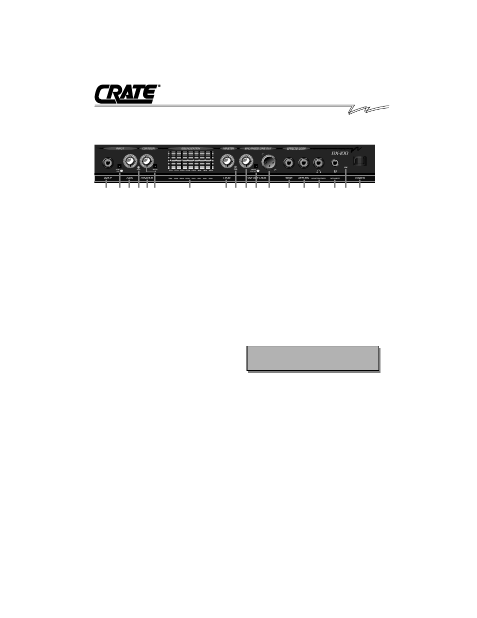 Bx-100 bass amplifier | Crate Amplifiers BX-100 User Manual | Page 2 / 4