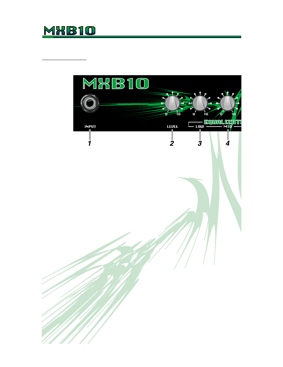 Bass amplifier | Crate Amplifiers MXB10 User Manual | Page 4 / 8