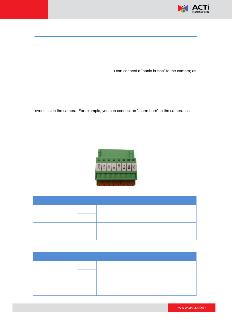 Preparing the di/do connector, Hardware manual | ACTi I91 User Manual | Page 13 / 43