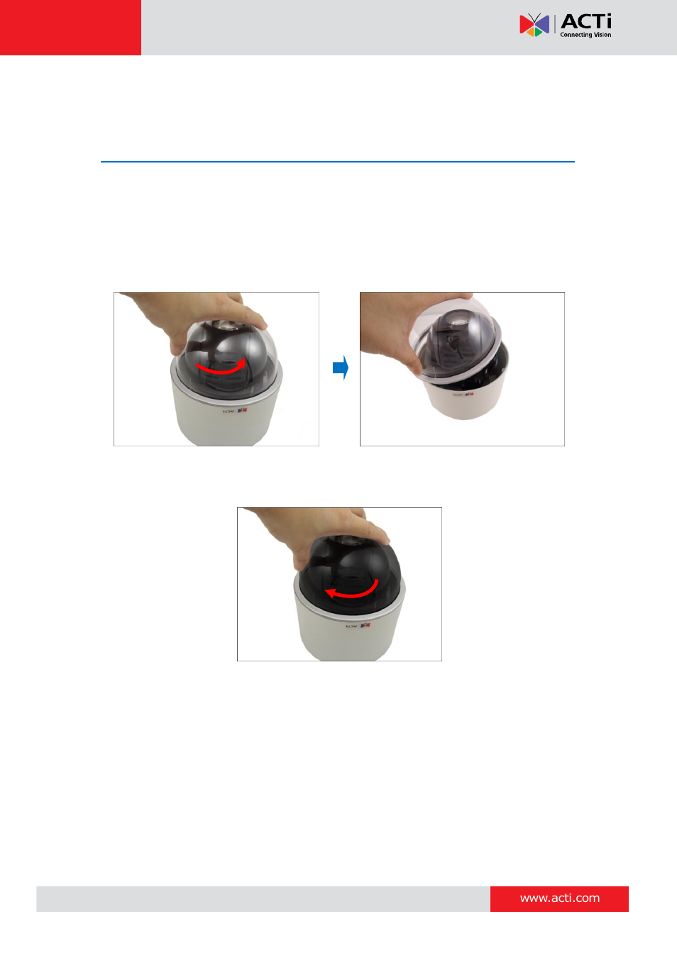 Other accessories and adjustments, How to replace the dome cover | ACTi I91 User Manual | Page 35 / 43