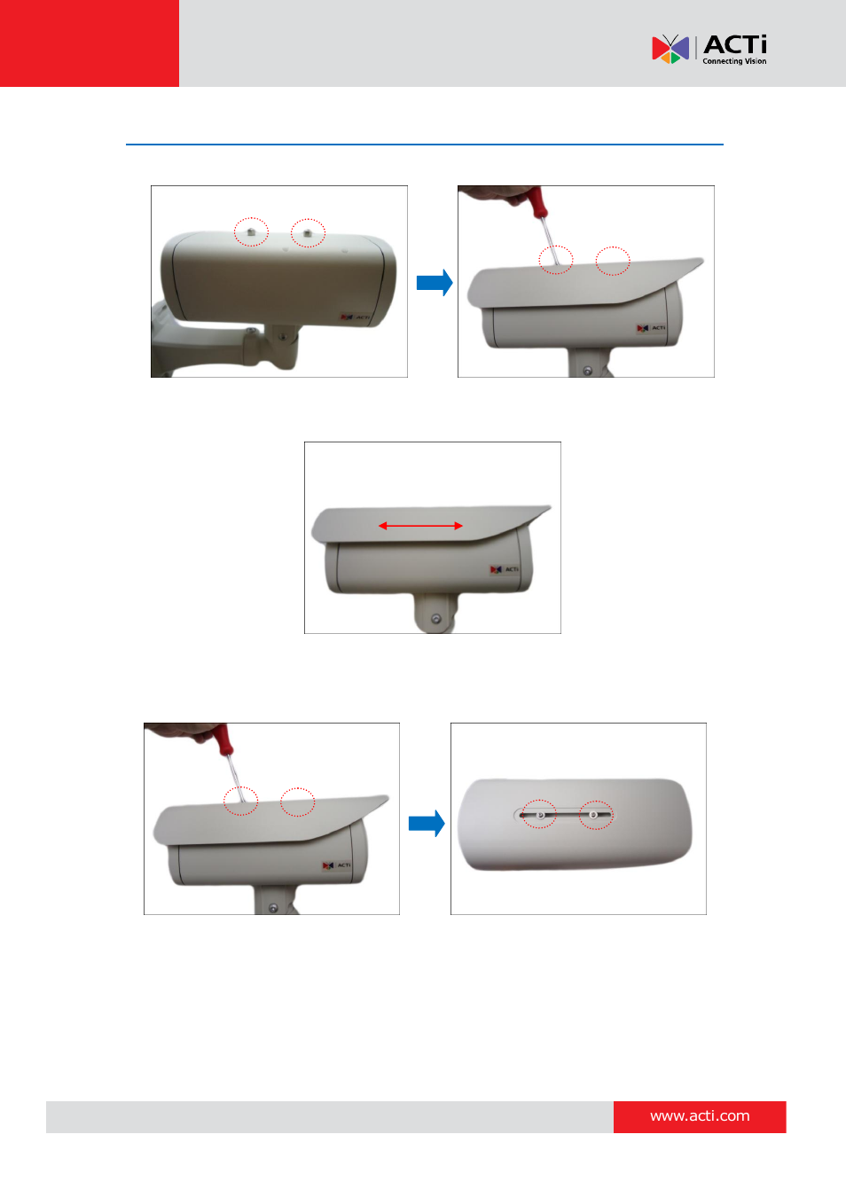 Step 2: attach the sunshield | ACTi B41 User Manual | Page 14 / 52