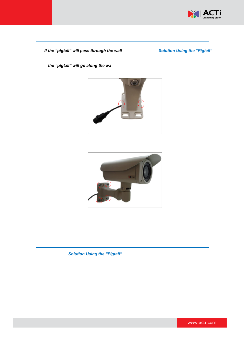 Step 3: install the camera, Step 4: waterproof and connect the network cable | ACTi B41 User Manual | Page 15 / 52