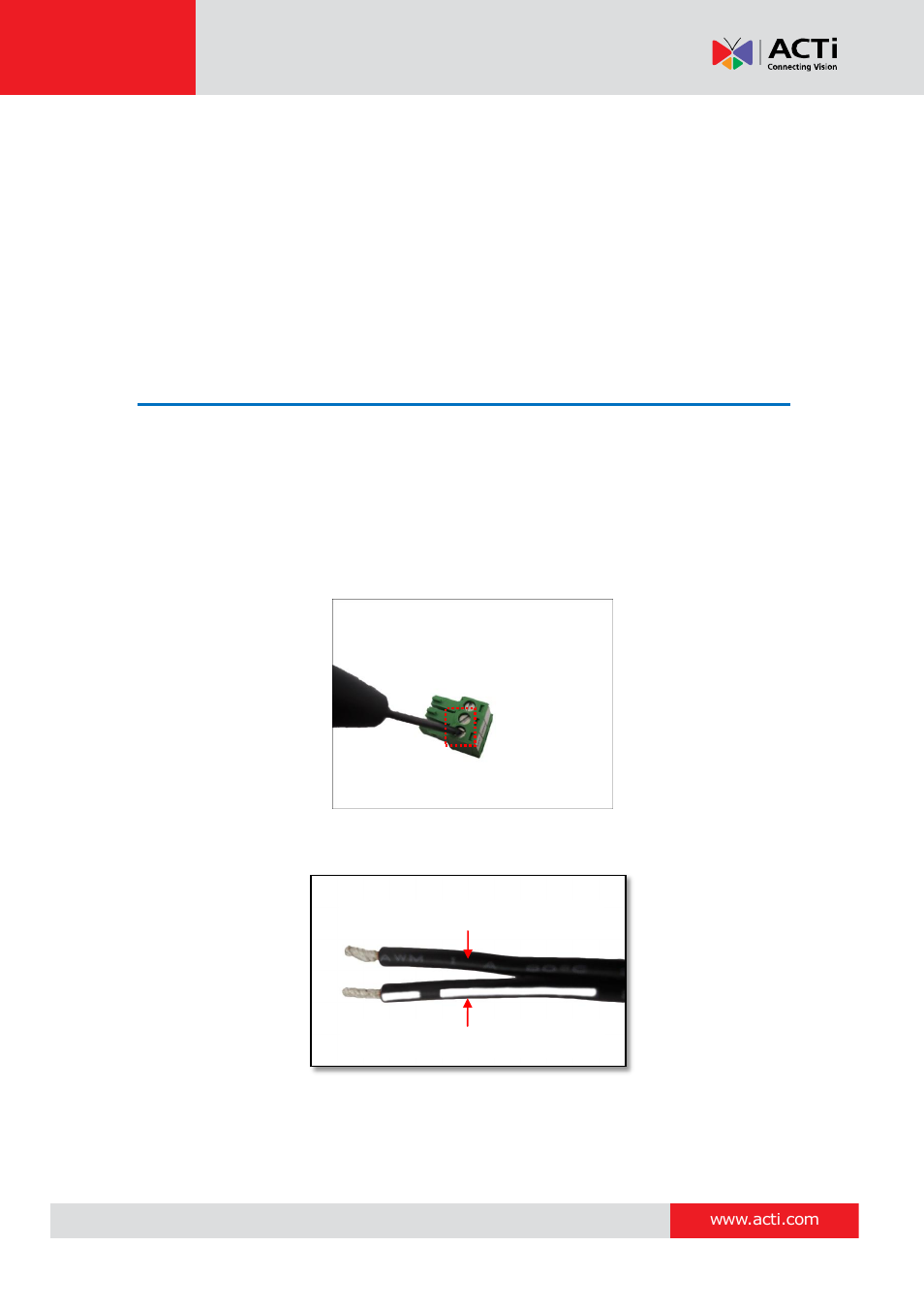 Other connections, Connecting a power adapter (optional), E 36 | ACTi B41 User Manual | Page 36 / 52