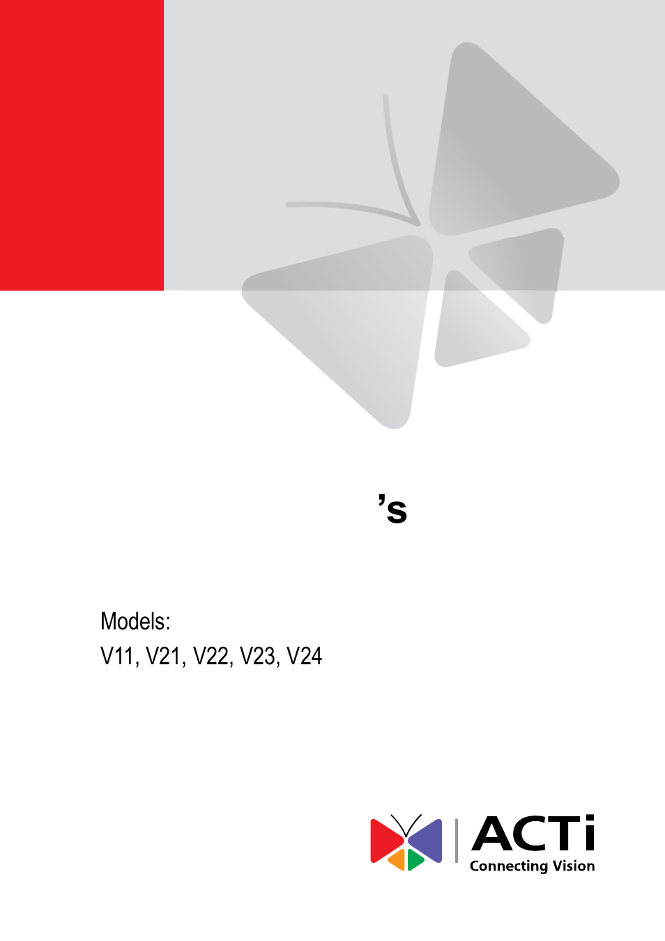 ACTi V11 User Manual | 91 pages