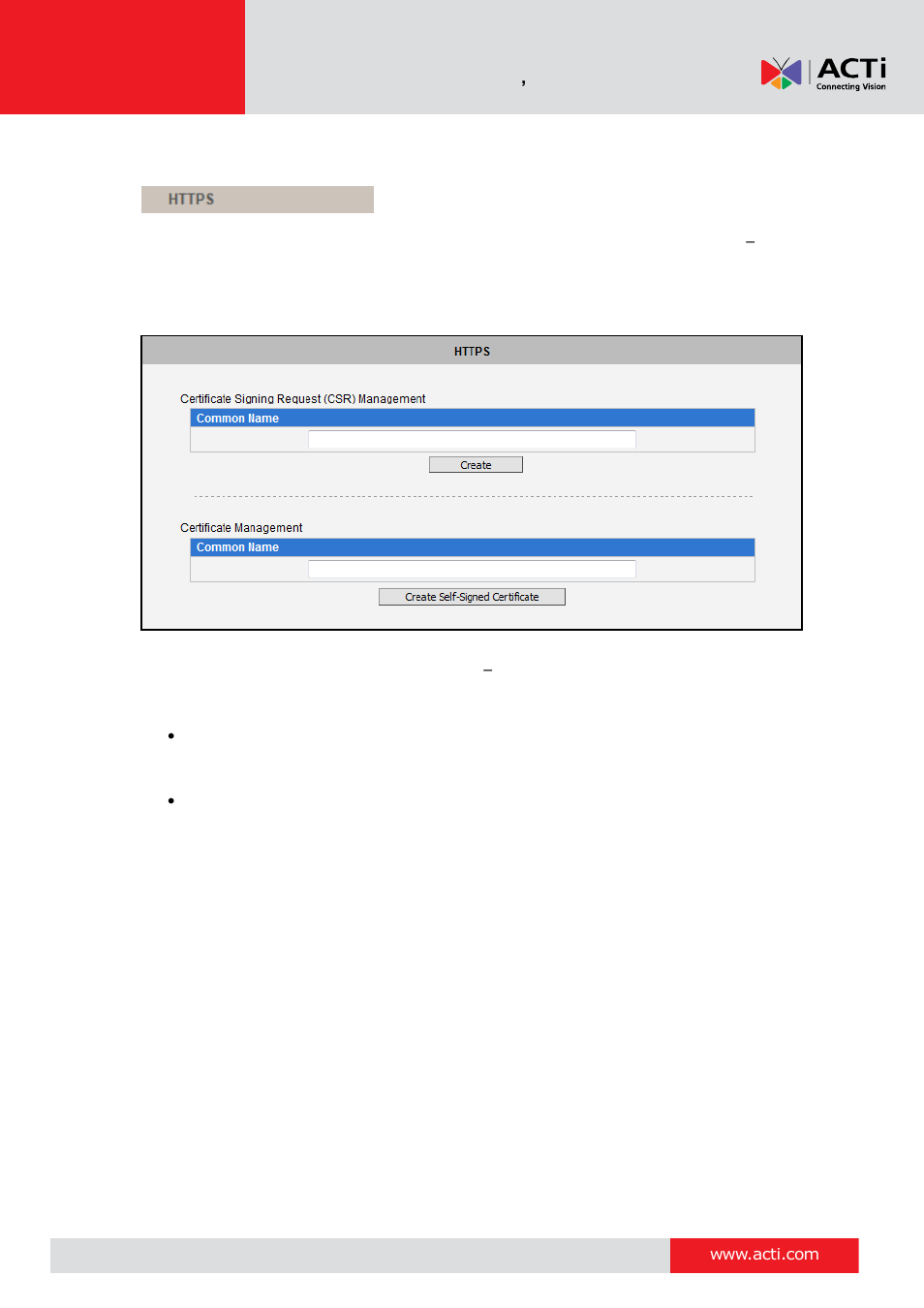 Https | ACTi V11 User Manual | Page 31 / 91
