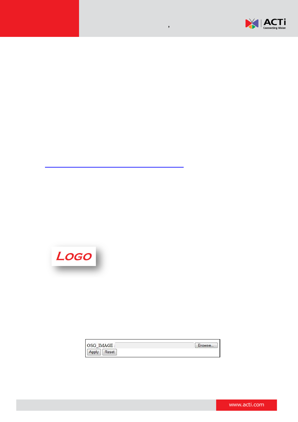 On-screen graphics (osg) | ACTi V11 User Manual | Page 57 / 91