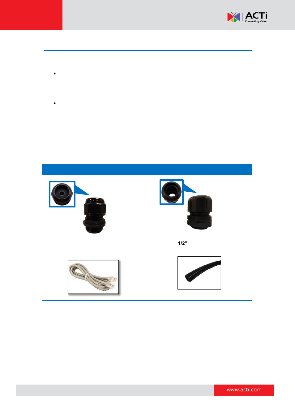 Step 3: prepare for waterproof installation | ACTi E89 User Manual | Page 17 / 47