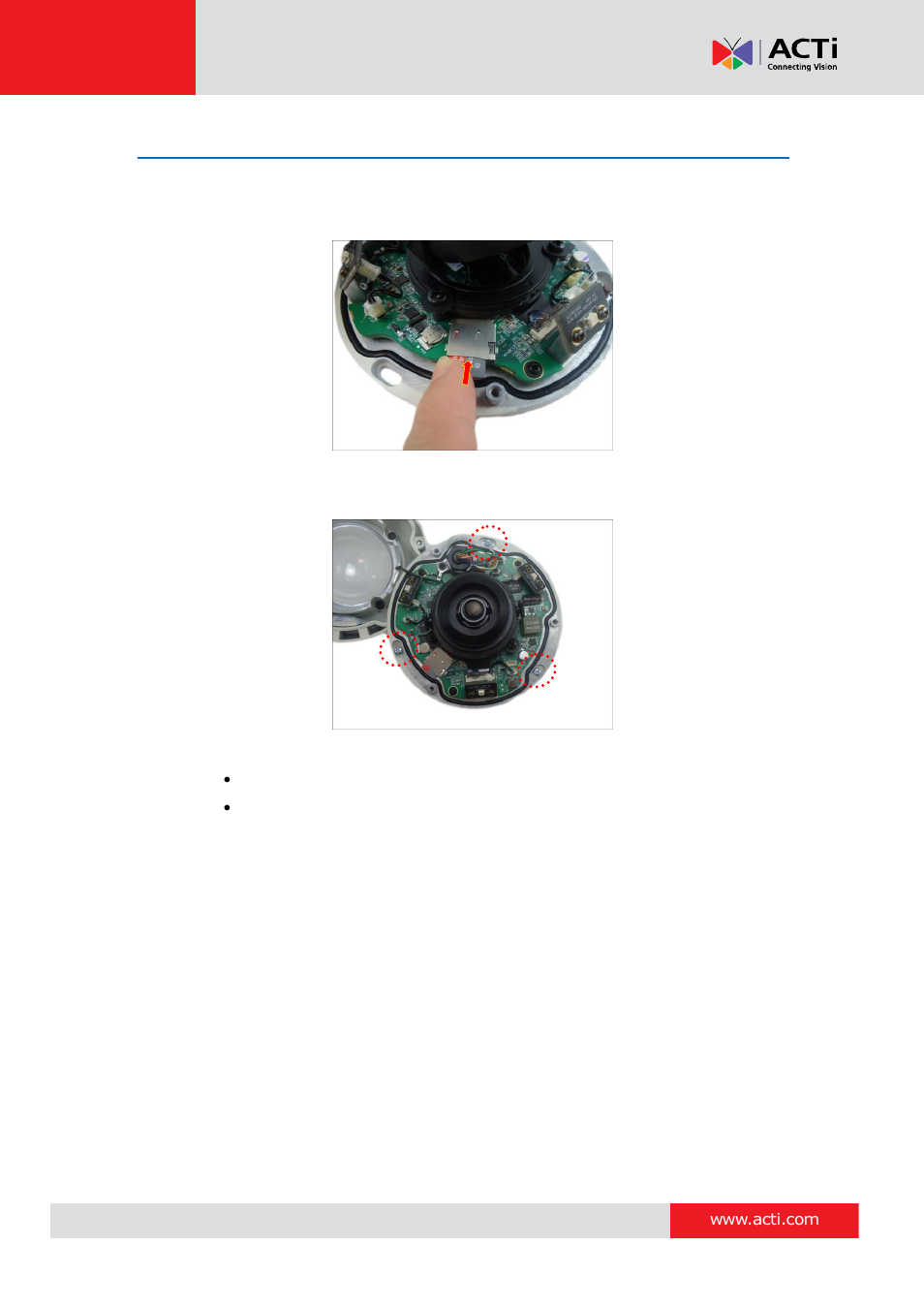Step 4: install the camera | ACTi E924~E929 User Manual | Page 18 / 40