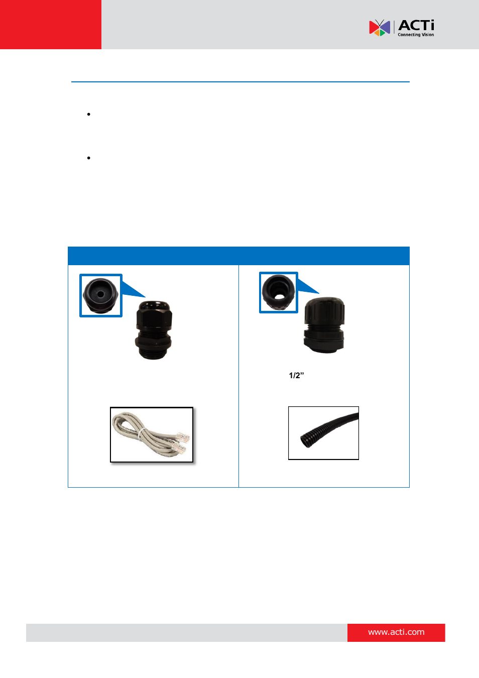 Step 3: prepare for waterproof installation, Hardware manual | ACTi D71A User Manual | Page 18 / 47
