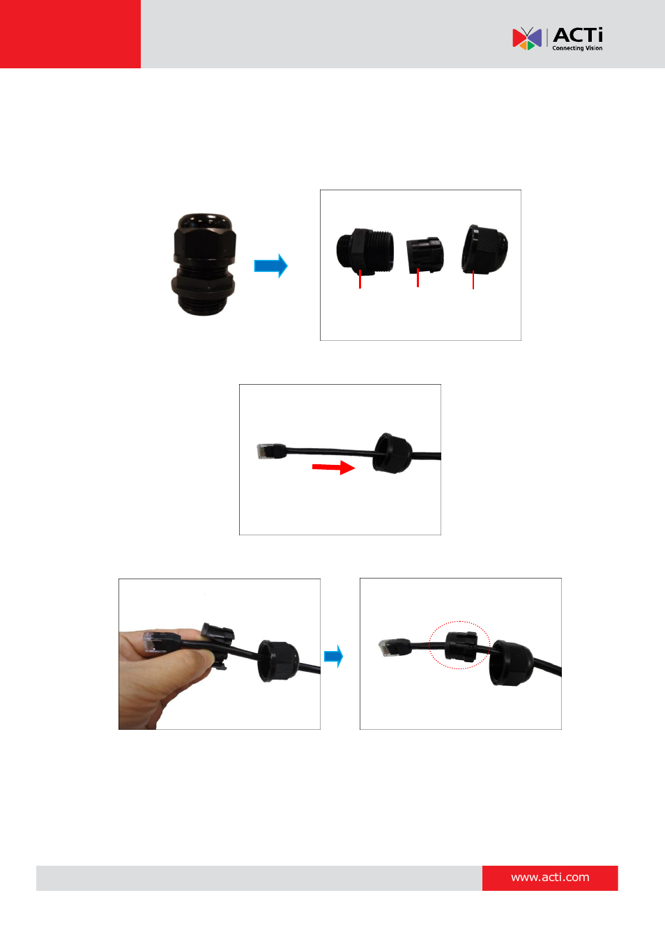 Waterproof solution with naked cable, Hardware manual | ACTi D71A User Manual | Page 19 / 47