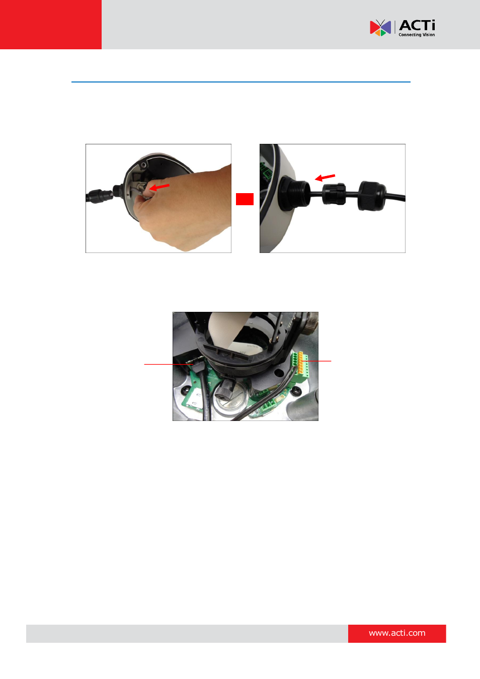 Step 5: connect the cable(s), Hardware manual | ACTi D71A User Manual | Page 26 / 47