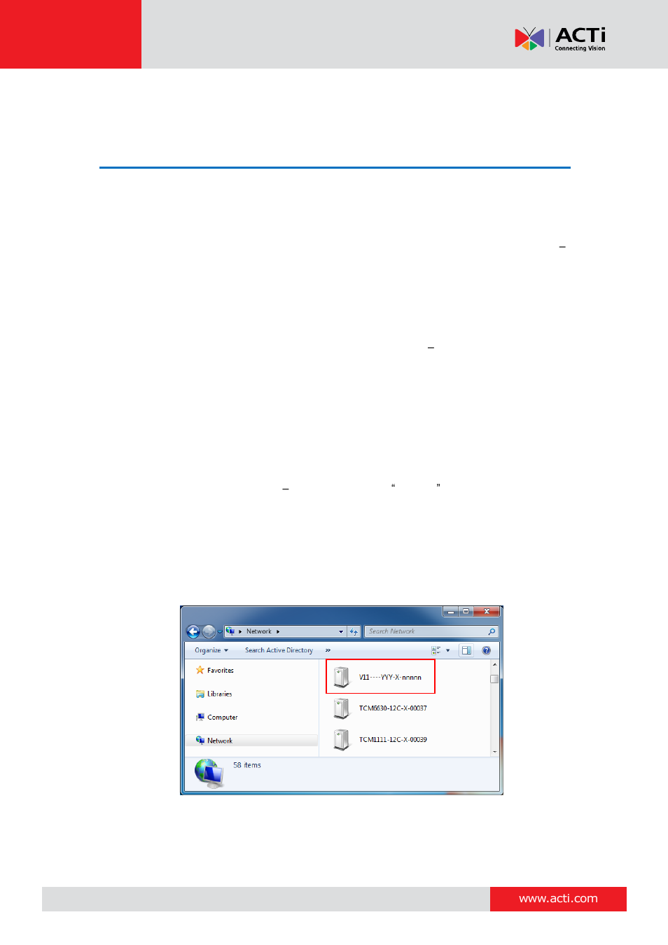 Accessing the encoder, Configure the ip addresses | ACTi V11 User Manual | Page 14 / 20