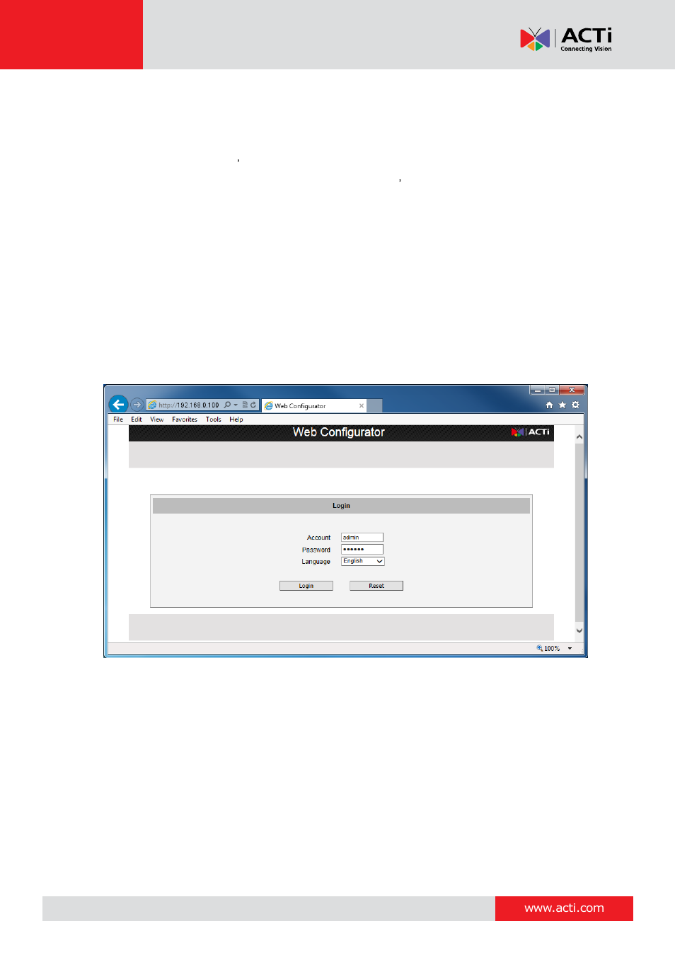 ACTi V11 User Manual | Page 19 / 20