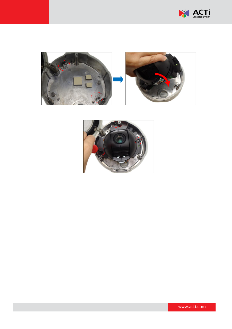 How to install the camera module | ACTi B94 User Manual | Page 35 / 48