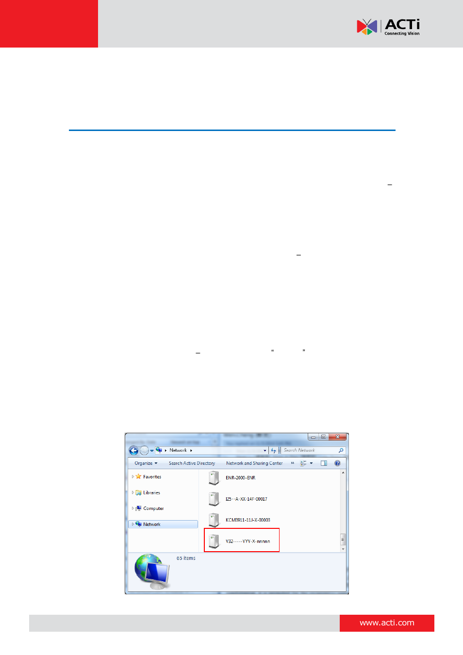 Accessing the encoder, Configure the ip addresses | ACTi V31 User Manual | Page 25 / 31