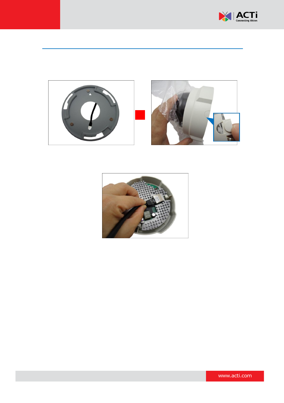 Step 3: connect the cable, Hardware manual | ACTi D51 User Manual | Page 15 / 31