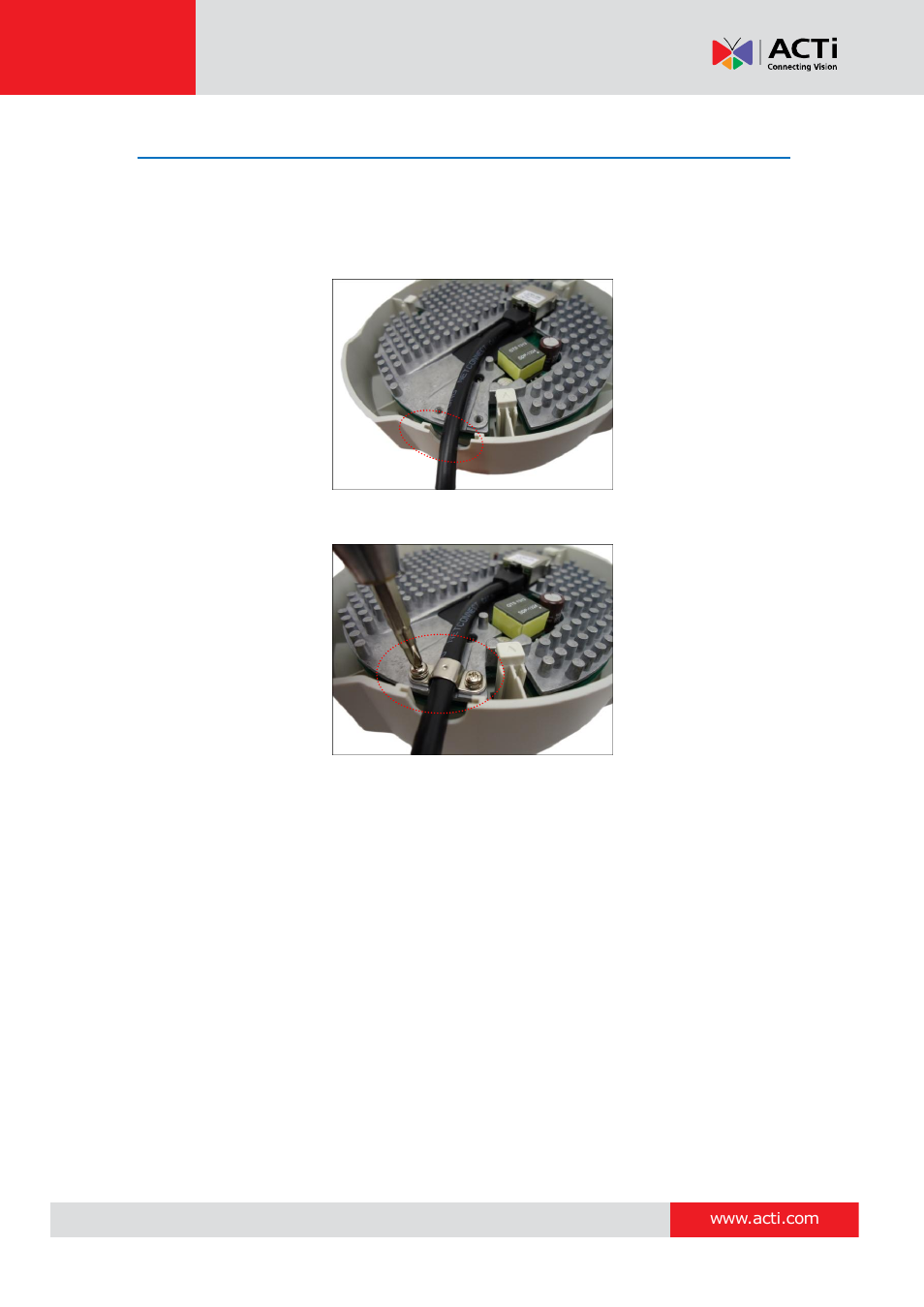 Step 4: attach the fixing bracket | ACTi D51 User Manual | Page 16 / 31