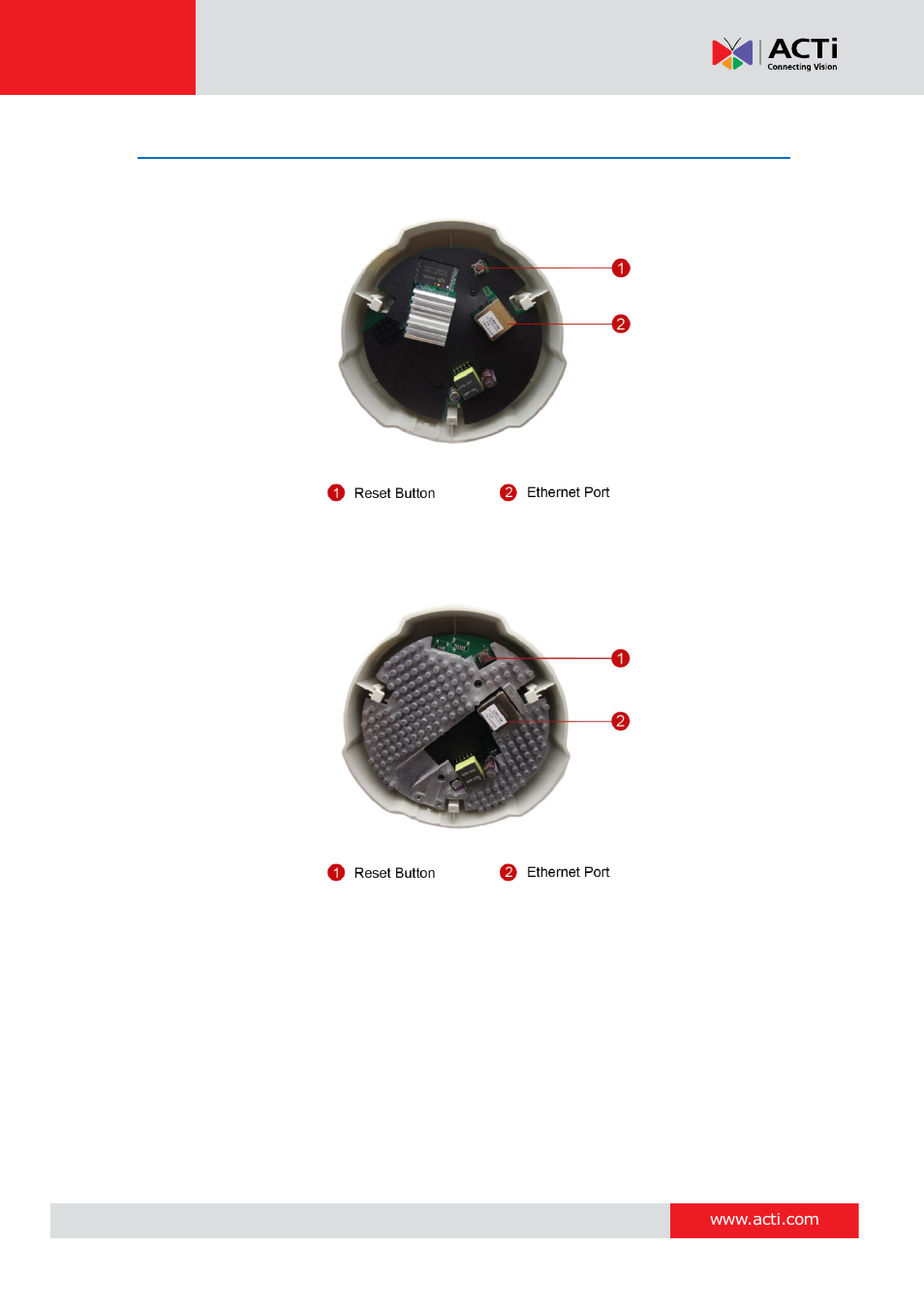 Physical description, D51 / d52 / e51 | ACTi D51 User Manual | Page 9 / 31