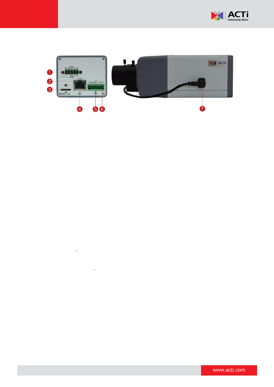 E23b, Hardware manual | ACTi D21FA User Manual | Page 12 / 42