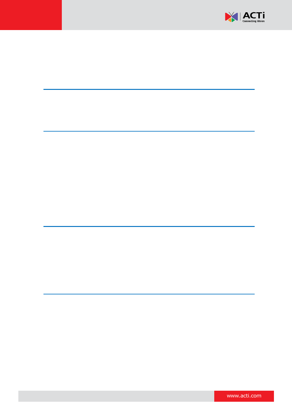 ACTi D21FA User Manual | Page 2 / 42