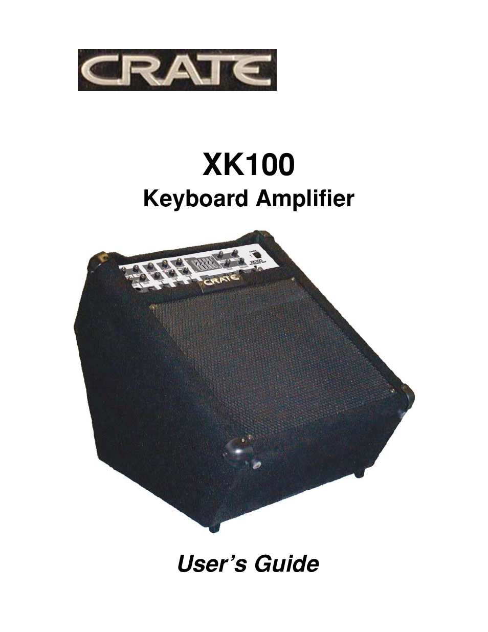 Crate Amplifiers XK100 User Manual | 8 pages