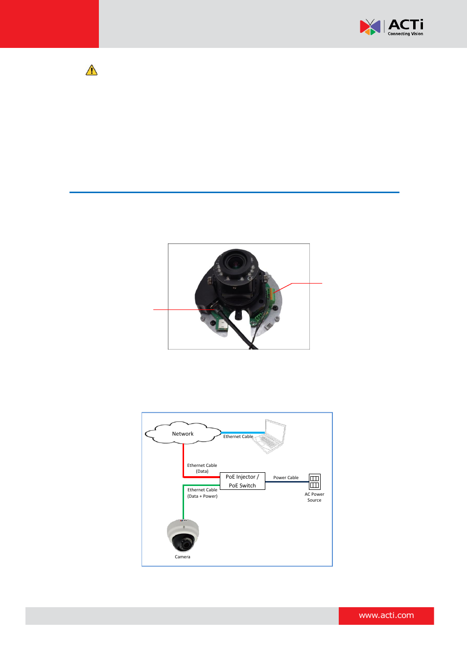 Step 4: connect the cable, Hardware manual | ACTi D61A User Manual | Page 21 / 37