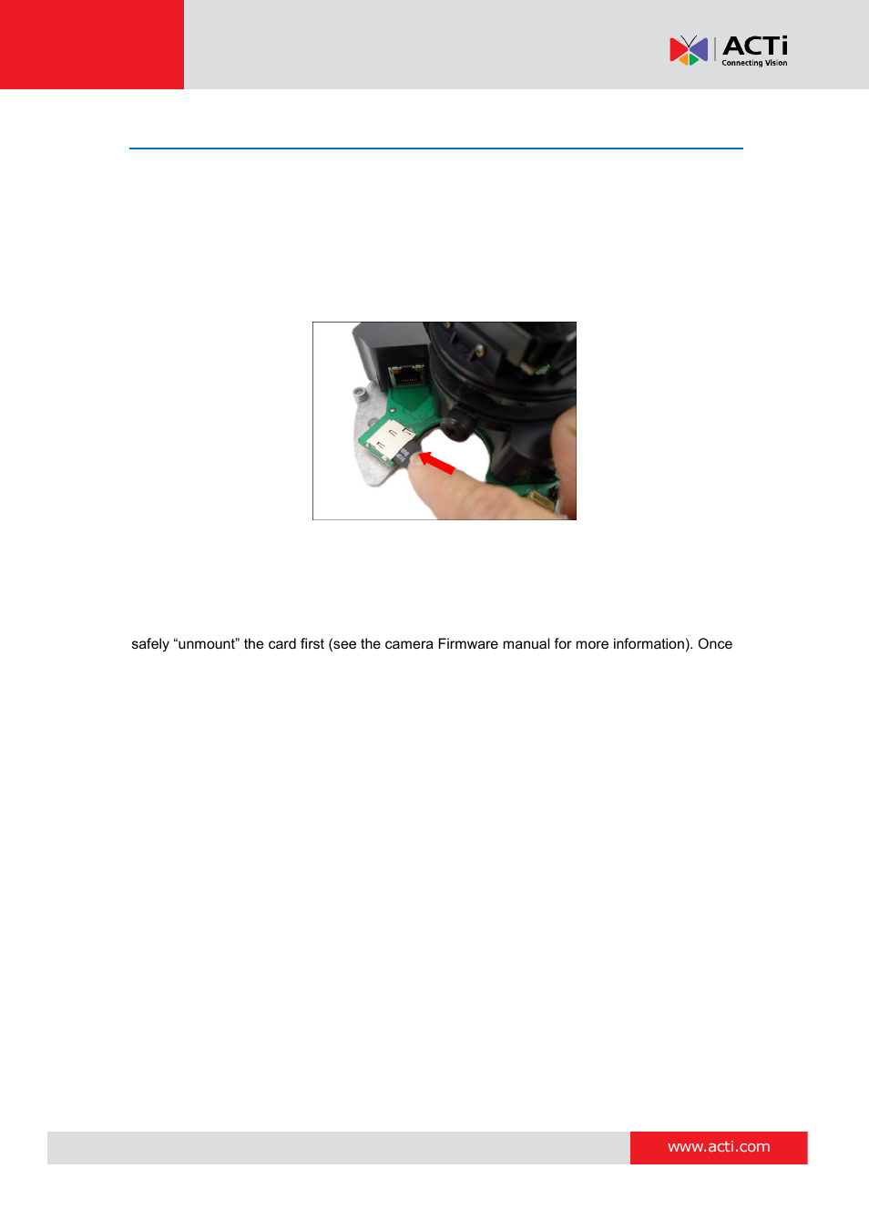 How to use a memory card, How to insert the memory card, How to remove the memory card | E 30 | ACTi D61A User Manual | Page 30 / 37