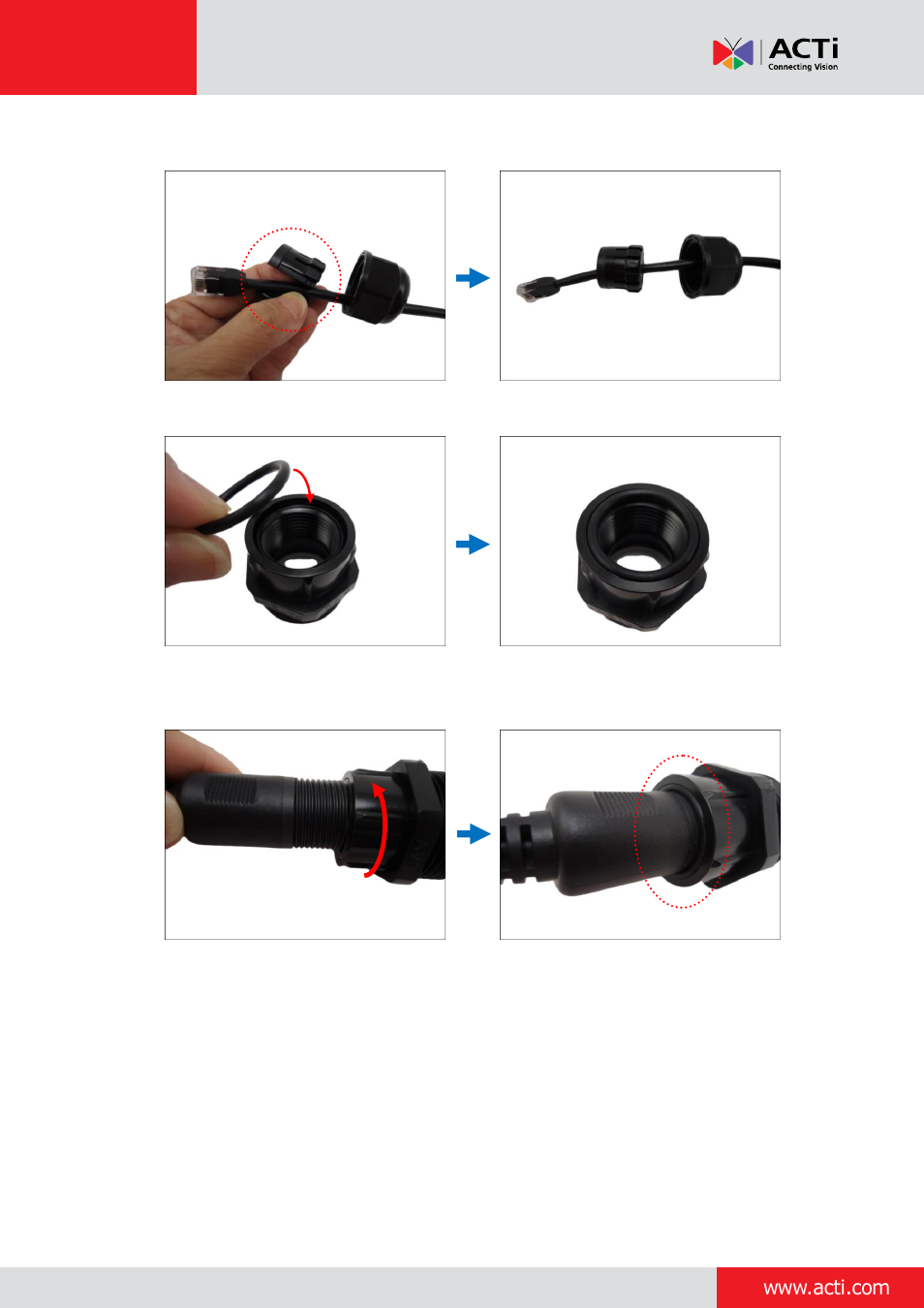 Installation guide | ACTi Outdoor PTZ / Speed Dome (I9x) on Horizontal Pole with Pendant Mount User Manual | Page 12 / 36