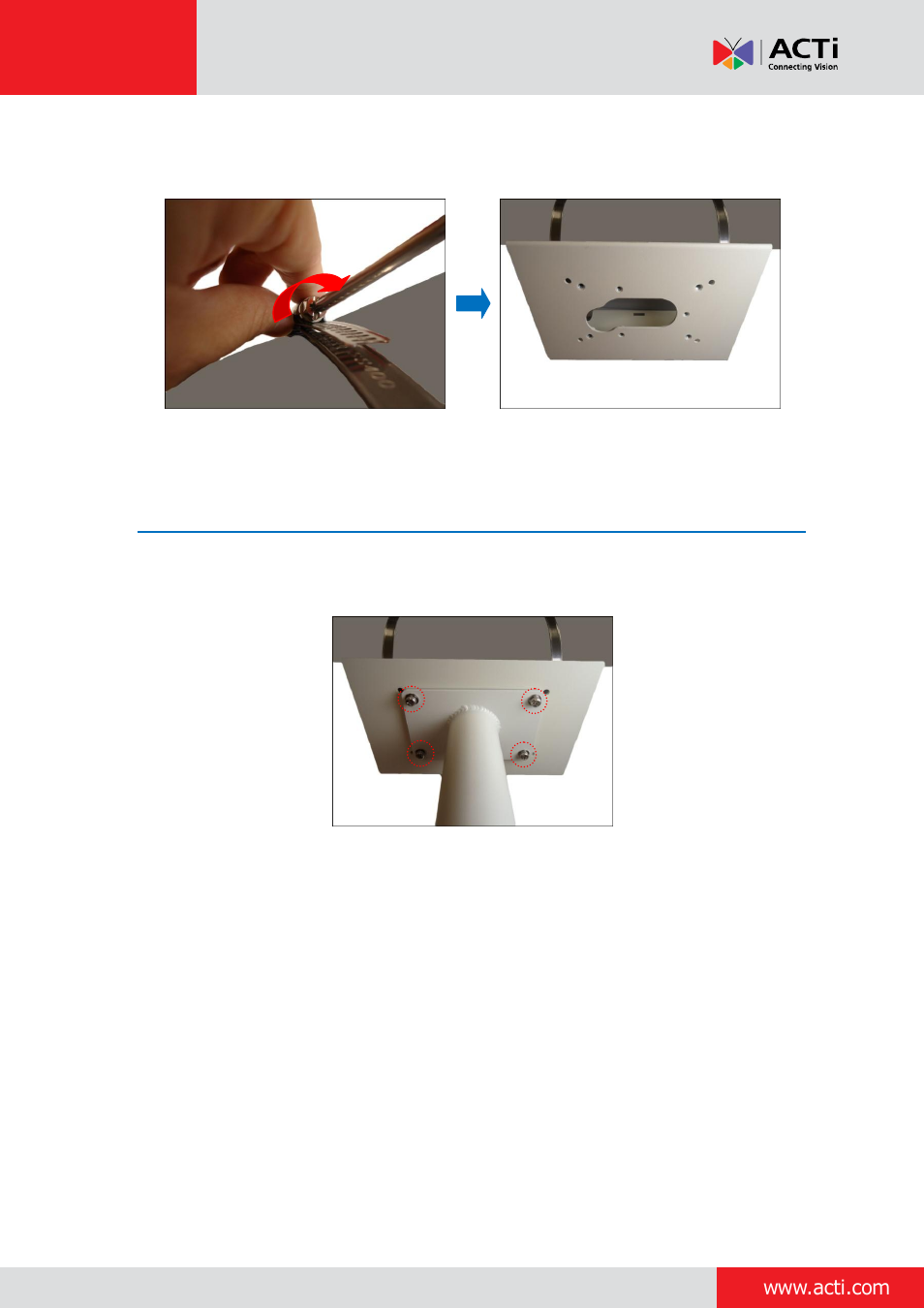 Step 3: install the straight tube, Optional: add extension tube(s) | ACTi Outdoor PTZ / Speed Dome (I9x) on Horizontal Pole with Pendant Mount User Manual | Page 7 / 36