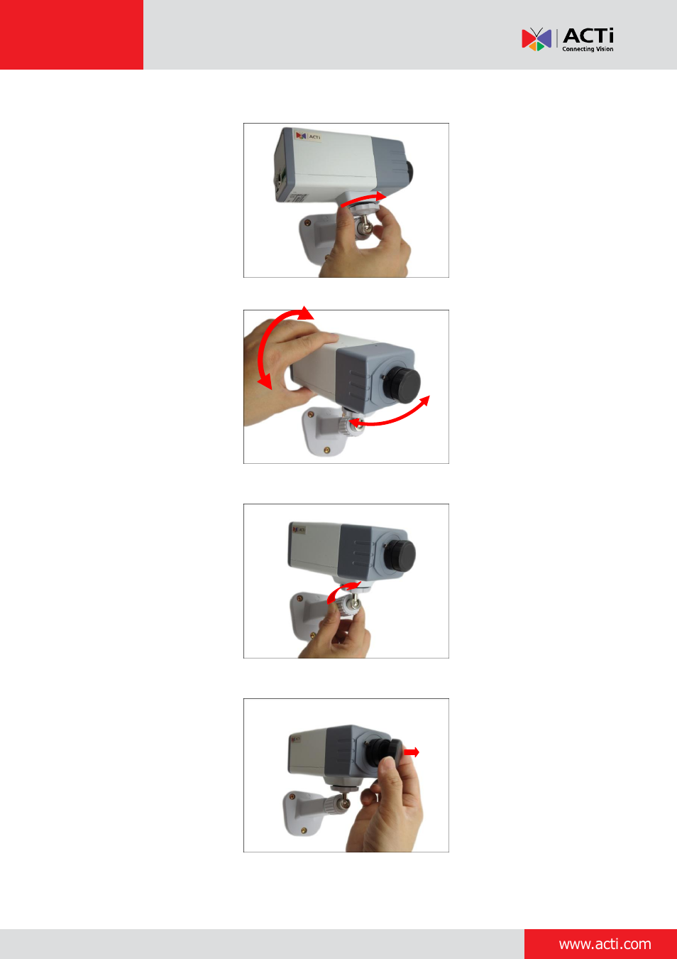 ACTi Indoor Box Camera on Wall with Bracket User Manual | Page 7 / 31