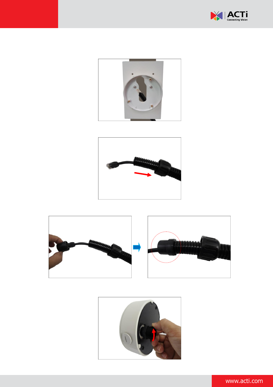 ACTi Outdoor Hemispheric / Fisheye Dome on Vertical Pole with Tilted Mount (PMAX-0310) User Manual | Page 16 / 27