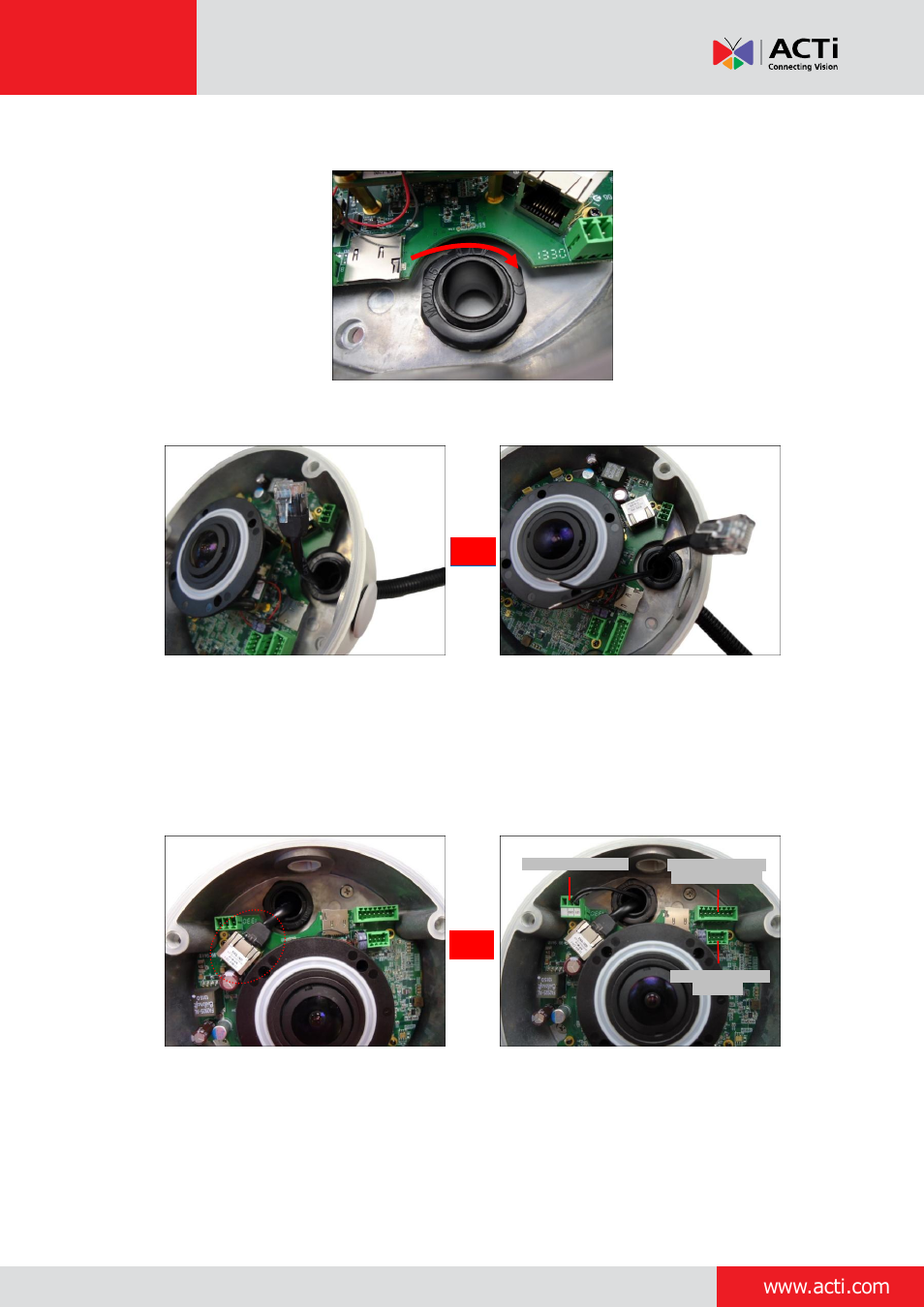 Installation guide | ACTi Outdoor Hemispheric / Fisheye Dome on Vertical Pole with Tilted Mount (PMAX-0310) User Manual | Page 17 / 27